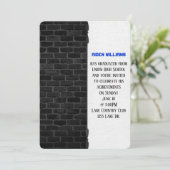 Invitation bordure de mur de briques pour la fête de graduati (Debout devant)