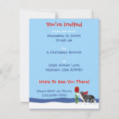 Invitation Bordure de Noël Collie Mail (Dos)
