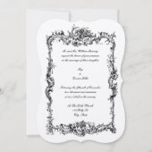 Invitation Bordure de rococo baroque antique (Devant)