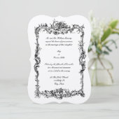 Invitation Bordure de rococo baroque antique (Debout devant)