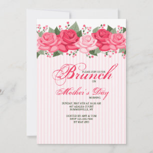 Invitation Bordure de Roses