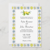Invitation Bordure de tuiles italiennes avec Mariage Lemons I (Devant)