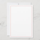 Invitation Bordure de vidage Mariage simple classique (Dos)