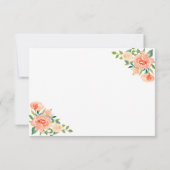 Invitation Bordure des fleurs de pêche | Détails du Mariage (Dos)