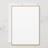 Invitation Bordure d'or minimaliste simple et moderne (Dos)