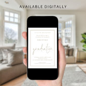 Invitation Bordure d'or simple Photo Grad Luncheon Graduation