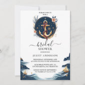 Invitation Bordure du bateau de noeud Fête des mariées photo  (Devant)