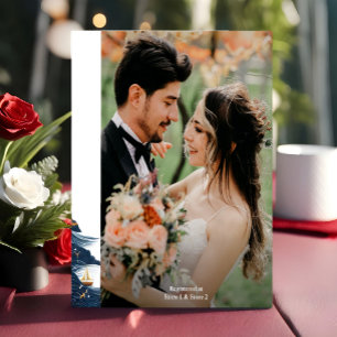 Invitation Bordure du bateau de noeud Fête des mariées photo