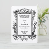 Invitation Bordure du cadre de fruits de rococo baroque Cheru (Debout devant)