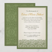 Invitation Bordure du ventilateur de défilement (olive) (Devant / Derrière)