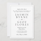 Invitation Bordure élégante | Noms classiques | MARIAGE (Devant)