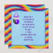 Invitation Bordure en arc-en-ciel (Devant / Derrière)