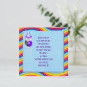 Invitation Bordure en arc-en-ciel (Debout devant)