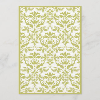 Invitation Bordure en damas avec cadre double (Jaune)