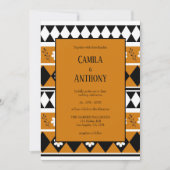 Invitation Bordure Fleur Diamant Boho Motif Floral (Devant)