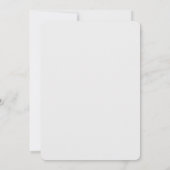 Invitation Bordure florale de cosmos de mariage sur fond blan (Dos)