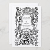 Invitation Bordure florale du Rococo baroque des années 1700 (Devant / Derrière)