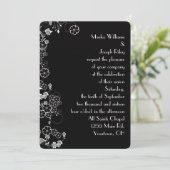 Invitation Bordure florale japonaise blanche (Debout devant)