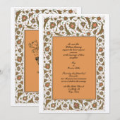 Invitation Bordure florale persane du XVIIIe siècle (Devant / Derrière)