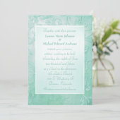 Invitation Bordure florale verte de la Mint (Debout devant)