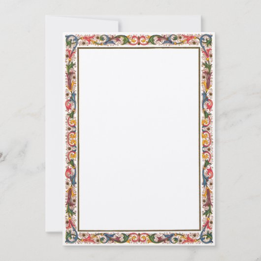 Invitation Bordure italienne antique 5 x 7 Mariage (Devant)