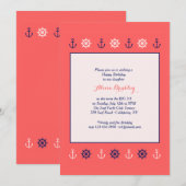 Invitation Bordure Naution (Devant / Derrière)