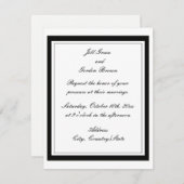 Invitation Bordure noire classique (Devant / Derrière)
