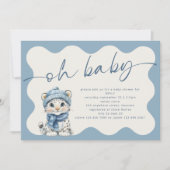 Invitation Bordure ondulée arctique de léopard des neiges Bab (Devant)