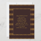 Invitation Bordure Or Glamor Luxe & Mariage Fleur Nordique (Dos)
