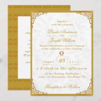 Bordure Or Glamor Luxe & Mariage Fleur Nordique