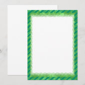 Invitation Bordure sucre de canne Noël Blanc Texte personnali (Devant / Derrière)