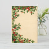 Invitation Bordure supérieure de Cascading Holly (Debout devant)