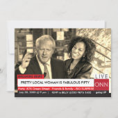 Invitation Boris Johnson Femmes 50e anniversaire Funny TV New (Devant)