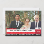 Invitation Boris Johnson INVITÉ DE MARIAGE Funny TV News (Devant)