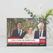 Invitation Boris Johnson INVITÉ DE MARIAGE Funny TV News (Debout devant)