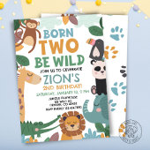 Invitation Born TWO Be Wild Birthday
