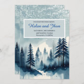Invitation  Bosque con nieve (Devant / Derrière)