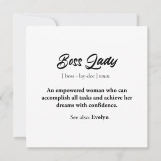 Invitation Boss Lady Mug - Un cadeau de femme, la confiance