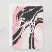 Invitation Boss Lady rose noir peint marbre doux 16 (Dos)