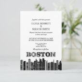 Invitation Boston Ma Skyline Cityscape (Debout devant)