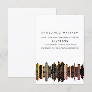 Invitation Boston Ma Skyline Cityscape