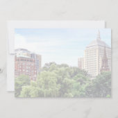 Invitation Boston MA - Vue depuis Boston Public Garden (Dos)