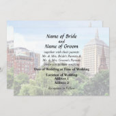 Invitation Boston MA - Vue depuis Boston Public Garden (Devant / Derrière)
