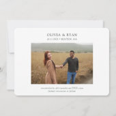 Invitation Boston Mariage Modern Enregistrer la date (Dos)