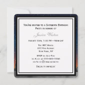 Invitation Boston Skyline Blue Starry Etched Sweet 16 (Dos)