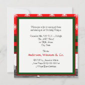 Invitation Boston Skyline Red Snowflon Noël (Dos)