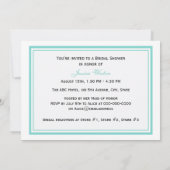 Invitation Boston Skyline Silhouette encadrée H Fête des mari (Dos)