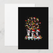 Invitation Boston Terrier Christmas Tree Funny Xmas Boston Te (Devant / Derrière)