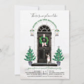 Invitation Boston Terrier Dog fête de Noël (Devant)