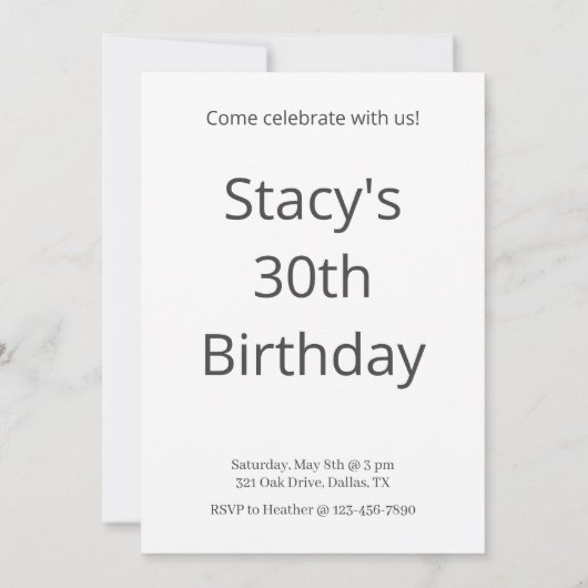 Invitation Boston Terrier fête d'anniversaire (Dos)